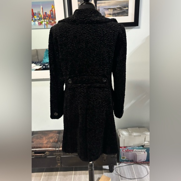 ❤️Vintage 90’s Marvin Richards Faux Persian Lamb Coat-Sz S - Picture 2 of 8